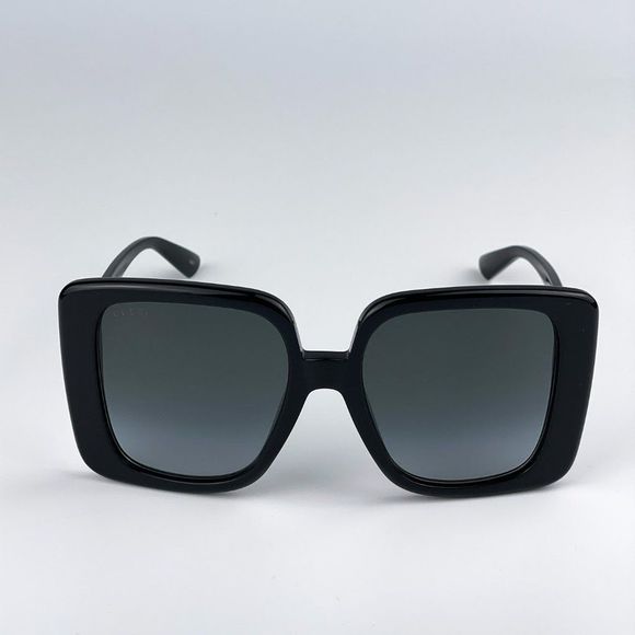 Gucci GG1314S 001 Sunglasses Black Dark Grey Oversized Square Women - Picture 2 of 13